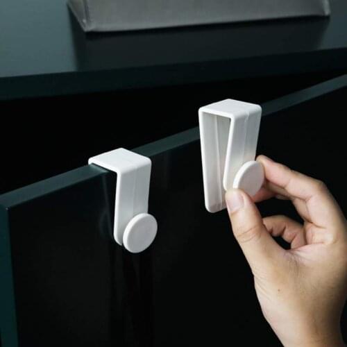 2Pcs/ Set Kitchen Towel Hooks Space Saving Hook Coat Organizer Over The Cabinet Door Hooks Rack