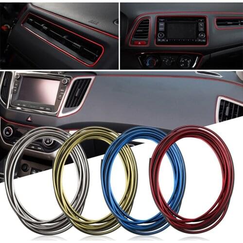 5M Car Styling Brand Stickers and Decals Interior Decorative 3D Thread Stickers Decoration Strip on Car-Styling Auto Accessories