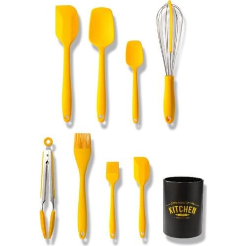 8Pcs Non-stick Silicone Cake Tools Pastry Spatula Heat Resistant Silicone Spatula Oil Brush Turner kitchen Beaters Cream Scraper