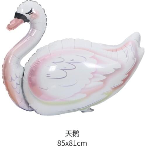 Big white swan balloon happy Birthday Party Decorations kids toys Valentines Day wedding party Decorations foil balloon