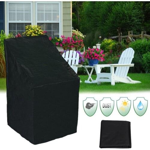 Yard Chair Cover Heavy Duty High Back Chair Cover Durable Water Resistance Outside Stackable Chair Lounge Deep Seat Protector