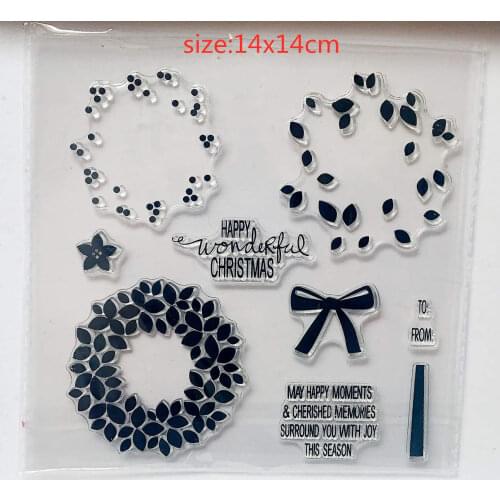 Flowers Text Silicone Clear Rubber Stamp Sheet Cling Scrapbooking DIY Cute Pattern Photo Album Paper Decoration