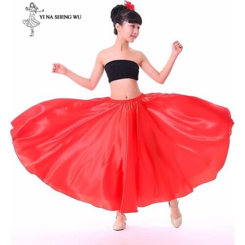 Kids belly dance costumes practice skirt big swing skirt children long dance skirt girls bellydance performance Gypsy dancewear