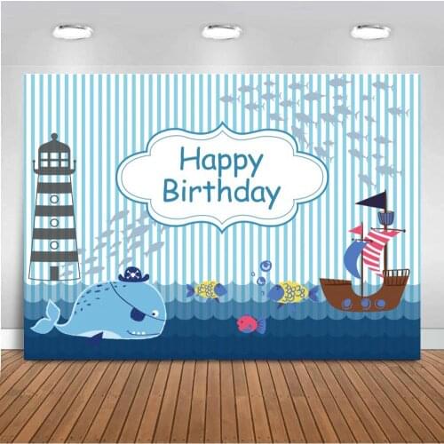 Expedition Ship Photography Backdrop Pirate Treasure Birthday Kids Photo Background Photophone Photo Booth Studio Props Vinyl