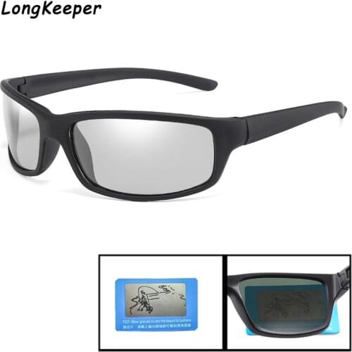 Brand Design Square Photochromic Sunglasses Men Polarized Glasses Retro Women Chameleon Sunglasses For Driving Black UV400 Gafas