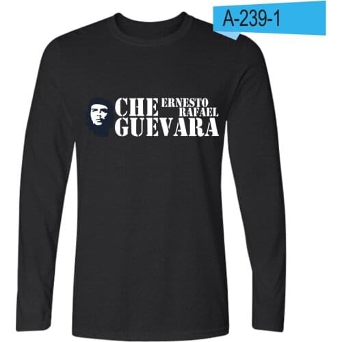 Trendy Harajuku Che Guevara Print Tees Simple Style Long Sleeve O-Neck T Shirts Boys/Girls Casual sweatshirts T-shirts Tops