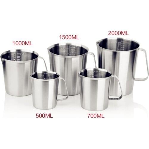 Sanitary Measuring Bottle 500ml---2000ml Measuring Cup High Quality Stainless Steel 304