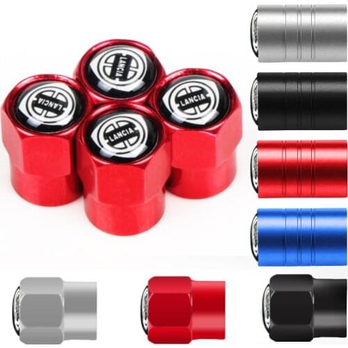 Car Wheel Tires Valves Aluminum Tyre Stem Air Caps Decorating Accessories for lancia car styling