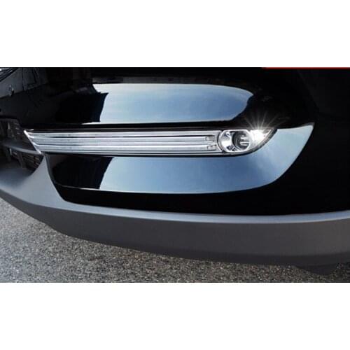 KOUVI ABS Chrome Accessories Front Head Fog lamp light cover trim frame for 2017 2018 Mazda CX-8 CX 8 CX8 KG 2pcs/set
