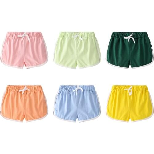1-4Yrs Kids Shorts Boys Girls Summer Sport Shorts Pants Unisex Children Candy Color Thin Casual Sports Hot Pants Trouser Bottoms
