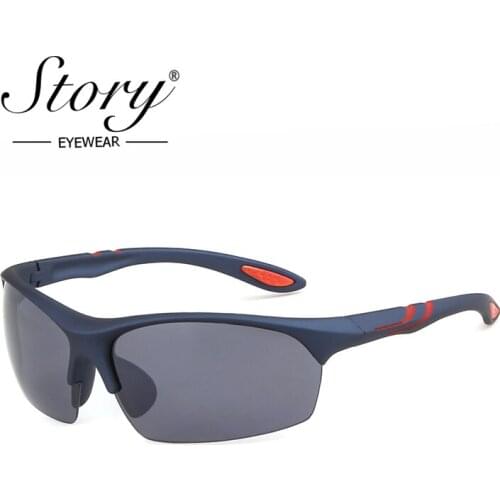 STORY fashion half frame sunglasses men 2019 brand designer vintage black classics outdoor square sun glasses goggle SHB1215