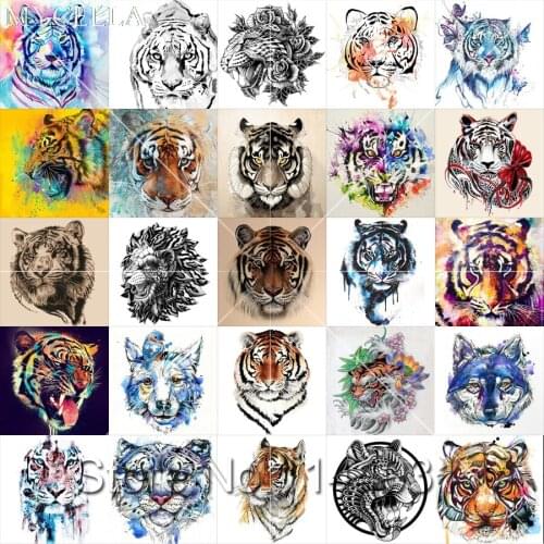 MYCELLA 3D Diy Diamond Painting Animal Cross Stitch 5D Diamond Embroidery Tigers Square Full Kits Diamond Mosaic