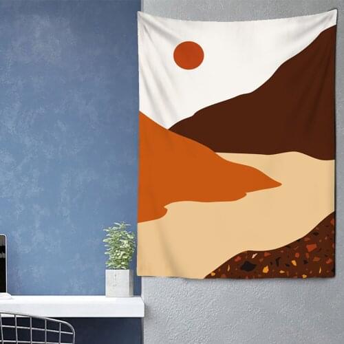 Wall Cloth Mountain Forest Trees Wall Hanging Psychedelic Galaxy Hippie Landscape Tapestry