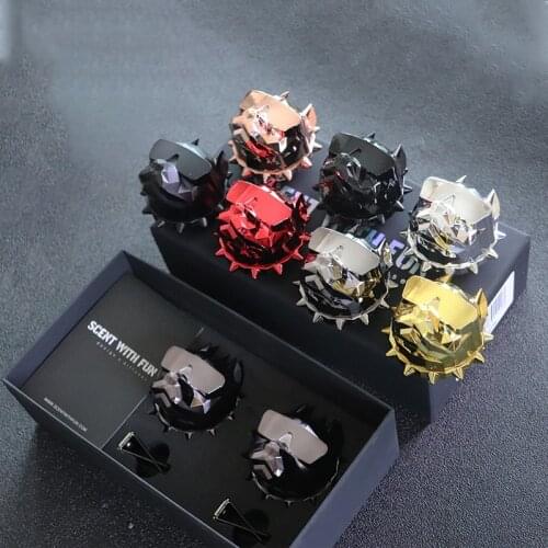 2pcs Bulldog Car Freshener with Gift Box Creative Car Perfume Auto Magnetic Vent Clip Car Fragrance Car Air Freshener
