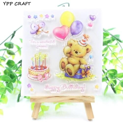 YPP CRAFT Bear Transparent Clear Silicone Stamps for DIY Scrapbooking/Card Making/Kids Fun Decoration Supplies 163