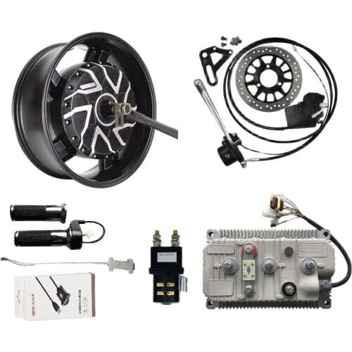 QSMOTOR 8KW 6.0x17inch Electric Motorcycle Hub Motor Kits