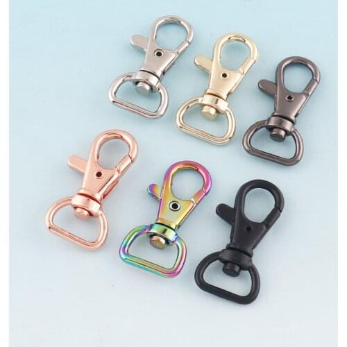 Rainbow Swivel Clasp 13mm Rose Gold Snap Hook Swivel Claw clips hook Metal Lanyard Hook Lobster Clasps for Bag,Tote,Purse