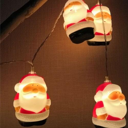 Christmas light string Santa Claus light string Snowman holiday decoration LED light string cane home interior decoration