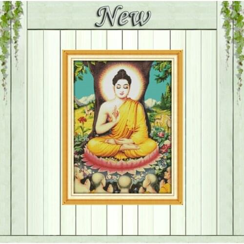 Sakyamuni Buddha painting home decor counted printed on canvas DMC 11CT 14CT Chinese Cross Stitch kits embroidery needlework Set