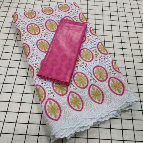 SJ Lace 2.5+2.5 Yards Swiss Voile Lace In Switzerland With Bazin Riche Fabrics 2021 Senegal Dry Lace Stones Basin Fabric T1-90