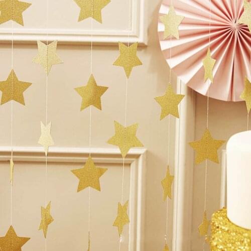 2M Hanging star Circle Garlands Decoration Wedding Birthday Baby Shower Events Spring Party Window Room DIY Decor Supplies