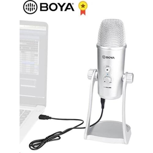 BOYA BY-PM700PS USB Microphone Stereo Condenser PC Mic for Vocals Podcast Interview Instrument Windows Mac Computer PC Recording