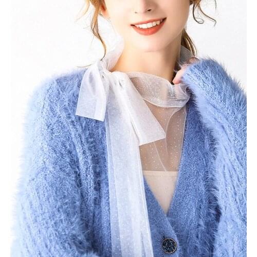 Ladies Women Adult Detachable Shirt Sweater Fake Collar Fashion Bow Decoration False Blouse Neckwear Clothing Accessories