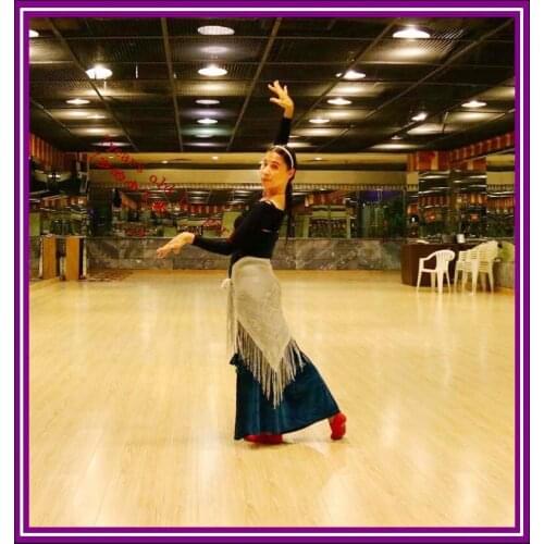 Bellydance Costume Tribal Fusion velvet skirt with Open Slit SRA25