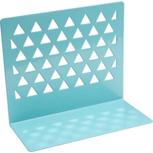 1pcs Metal Hollow Book Stand Library Bookends Supports Office School Supplies DU55