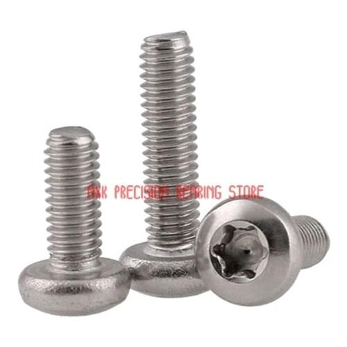 2019 Parafuso Wood Screws Gb2672 50pcs/lot Sus304 M2,m2.5,m3,m4 Six Lobe Stainless Steel Pan Head Torx Machine Security Screw