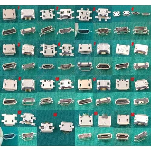32models 5pin mini micro usb connector jack charging port socket power v8 port plug dock for Huawei htc lenovo zte