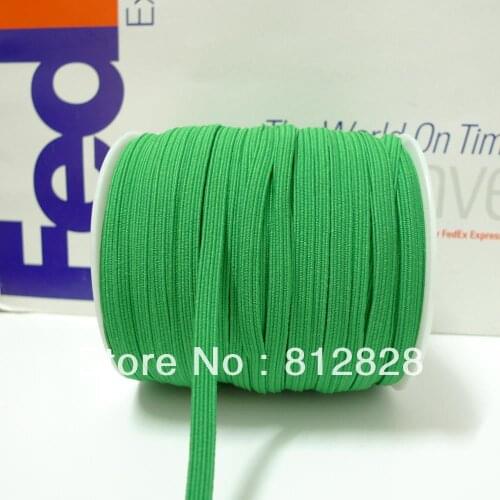 50 Meters 1/4'' #16 Emerald Colored 6mm Skinny Elastic