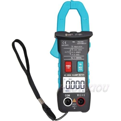 600A Current Digital Clamp Meter BSIDE ZT-QB1 T-RMS intelligent Plier ammeter Multimeter DC/AC Voltage Resistance NCV Hz Tester