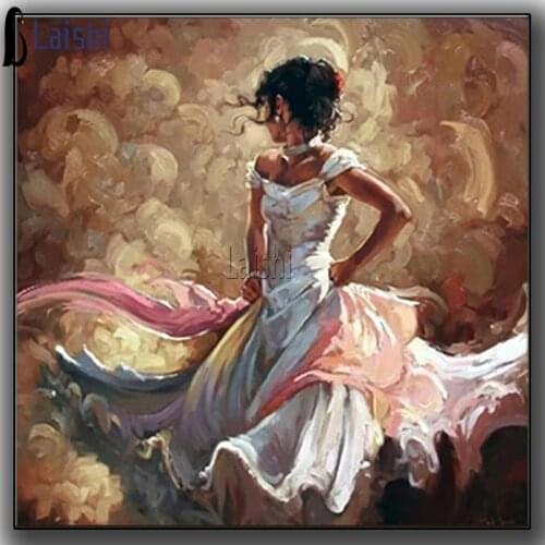 Diamond Painting Abstract dancing woman Colorful Full Drill Round Sale Pictures With Rhinestones Hobby Handmade Room Decor