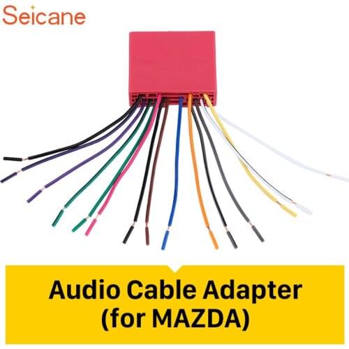 Seicane 50x18mm Audio Cable Sound Wiring Harness Adapter for MAZDA Family(OLD)/Mazda 6/Mazda 3/MAZDA PREMACY(OLD) Mazda 323