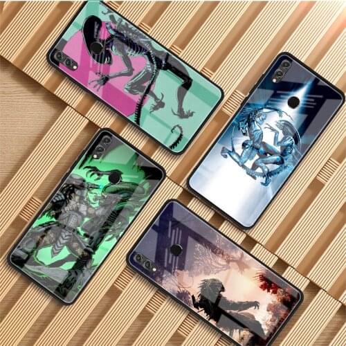 Alien vs Predator Cool Tempered Glass Phone Case For Huawei P20 P30 P40 P40 Lite Pro Psmart Mate 20 30 Cover Shell
