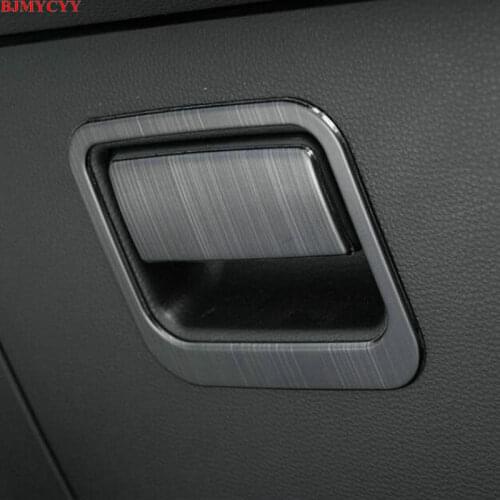 BJMYCYY Stainless steel decorative panel frame for handle of glove box of Automobile Co driver for Toyota corolla E210 2019 2020