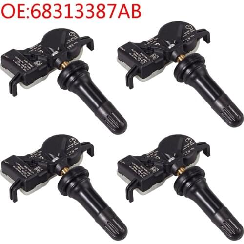 4Pcs Car TPMS Sensor 68252493AB For Jeep Renegade 2015-2018 433MHz Tire Pressure Monitor Systems 68313387AB For Cheysler 200