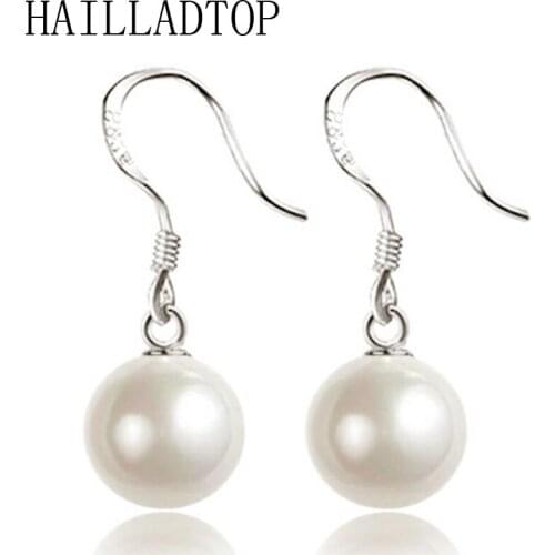 Top Seller Silver Plated Jewelry Simulated Pearl Drop Earrings for Women Gift Fashion Dangle Earrings Accessories