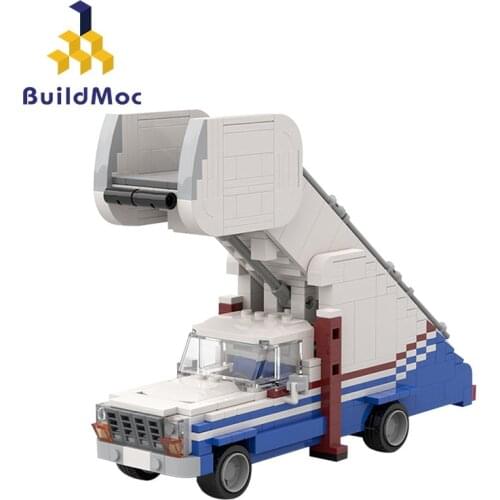 Moc-20094 Arrested Stair Cars Aircraft Passenger Elevator Puzzle Blocks