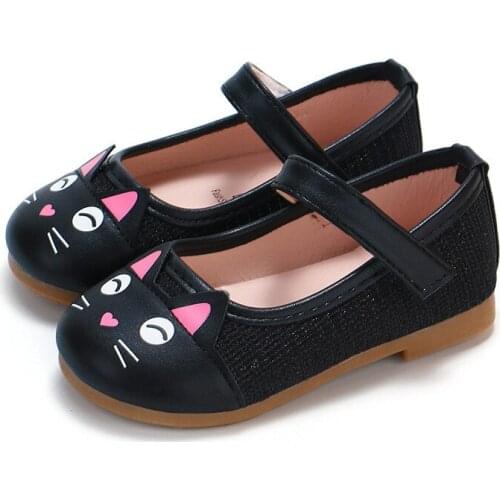 Fashion girls shoes cute sweet children casual sports shoes children flat bottom childrens shoes black pink gold