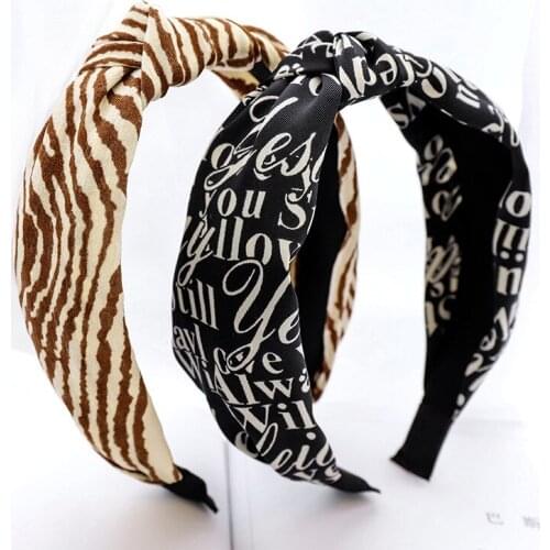 Fashion Knot Striped Hairbands Printing Floral Ornament Headbands Handmade Turban For Girls Womens Hairhoop Hair Accessories