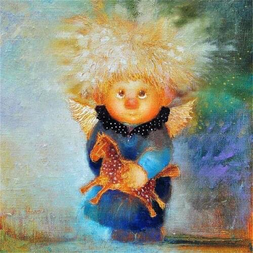 Angel Bee Flower Printed Canvas 11CT Cross Stitch DIY Embroidery Kit DMC Threads Handiwork Painting Sewing Needlework Counted