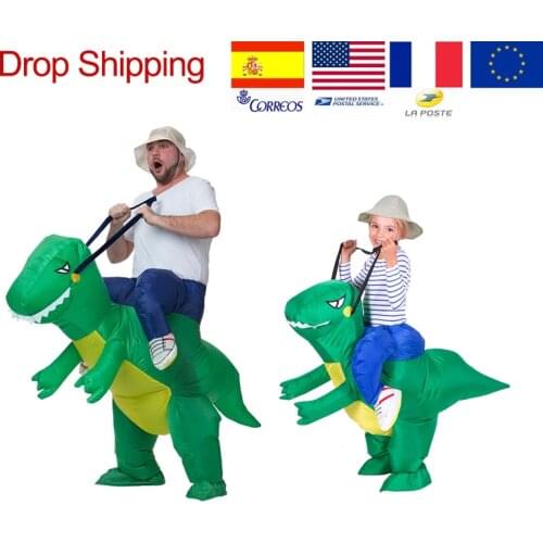 Adult Or Kids Inflatable Ride On Walking Dinosaur Animal Cosplay Costume Halloween Costumes For Women Man Children Fancy Dress