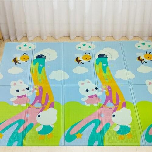 Floor Mat Baby Foldable Playmat Toddlers Soft Crawling Pad Waterproof XPE Foam Kids Game Activity Rug Educational Toys with Bag