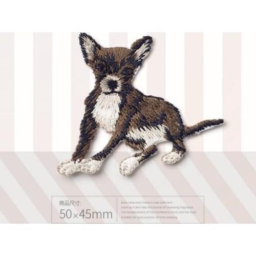 1 PCS Small Dog Patch Iron on Sew Appliques for Shirts Jackets Jeans Bags Shoes Sticker Badges Patch 5cm*4.5cm