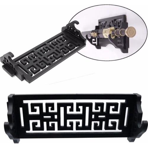 New Samurai Sword Katana Holder Wall Mount Stand Bracket Display Rack Hanger Black