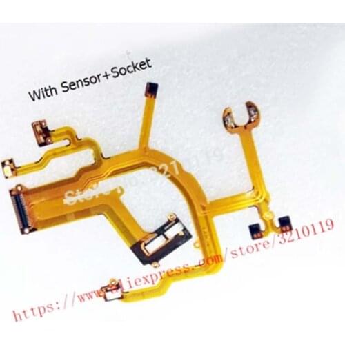 New Lens Main Flex Cable For Canon PowerShot G10 G11 G12 PC1305 PC1428 PC1564 Digital Camera Repair Part with sensor+socket