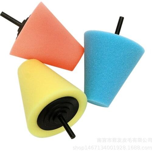 Polishing pad Car Wheel Hub Polishing tool Burnishing Sponge Automotive Polishing Cone Shaped Buffing Pads Polishers pads Polish