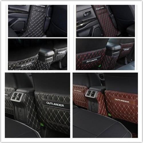 Central armrest box kick-proof pad, seat back kick-proof protective pad For Mitsubishi Outlander 2013-2019 Car-covers
